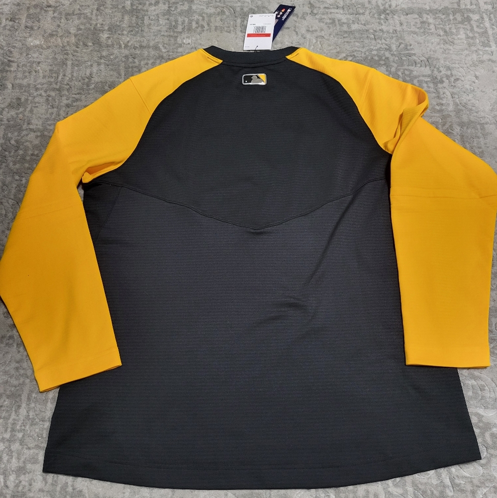 Nike Black and Yellow Pirates Long Sleeve Baseball Shirt - Picture 3 of 5